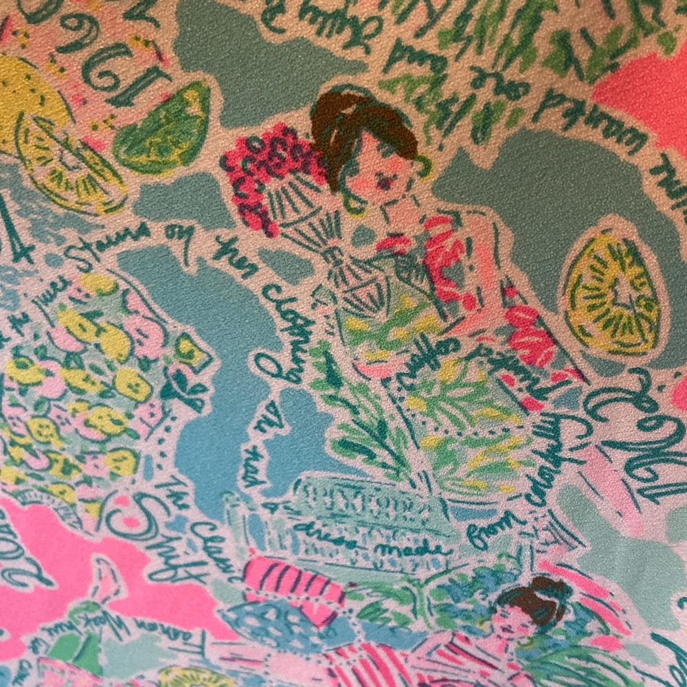 Lilly Pulitzer In The Beginning Dress - Pink, Aqua, Yellow size 0 new condition